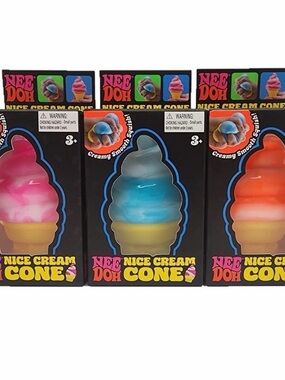 Nice Cream Cone Squishy Toy - Blue